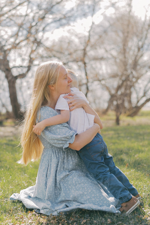 *Pre-order* The May Dress - cotton, maternity & nursing friendly smocked midi dress