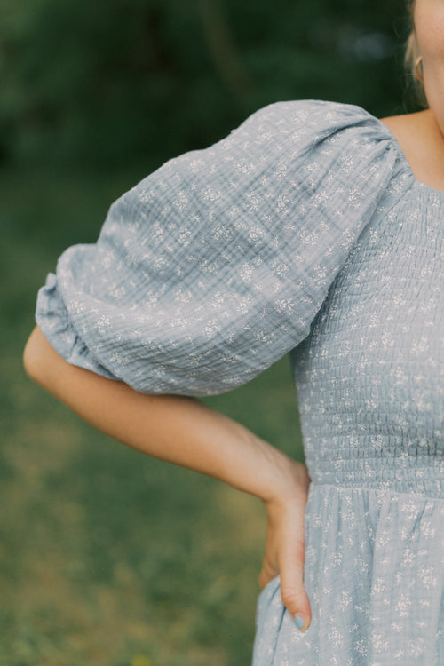 The May Dress - cotton, maternity & nursing friendly smocked midi dress